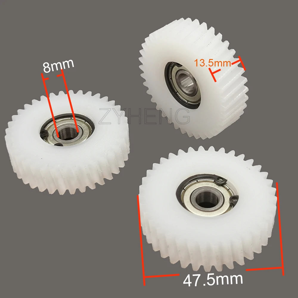 47.5x13.5mm Oblique Gear 36T Helical Gears With 608z Bearings Electric Vehicle Nylon Gear MTB Bike 500W/750W Hub Motor Parts