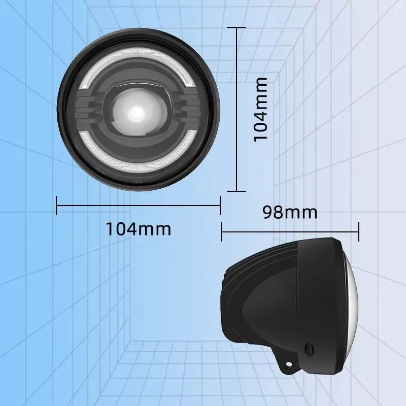 Popu For 1pcs Electric Bicycle Front Spotlight High Running Lights Multi In One Mountain Bike Off-road Bike Front Headlight with