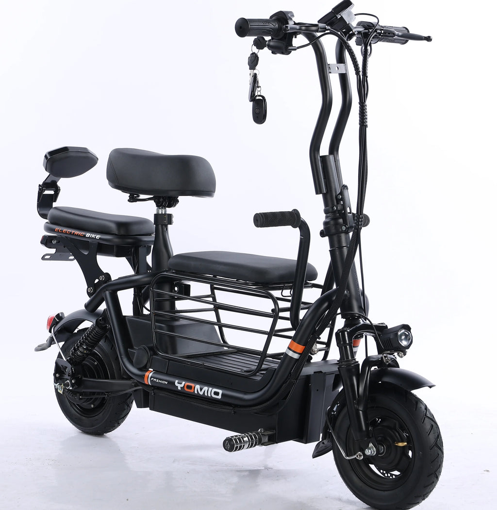 Cheap Price 400W 48V Adult Electric Scooter Bike 10 Inch Two Wheel City Electric Bike With Basket