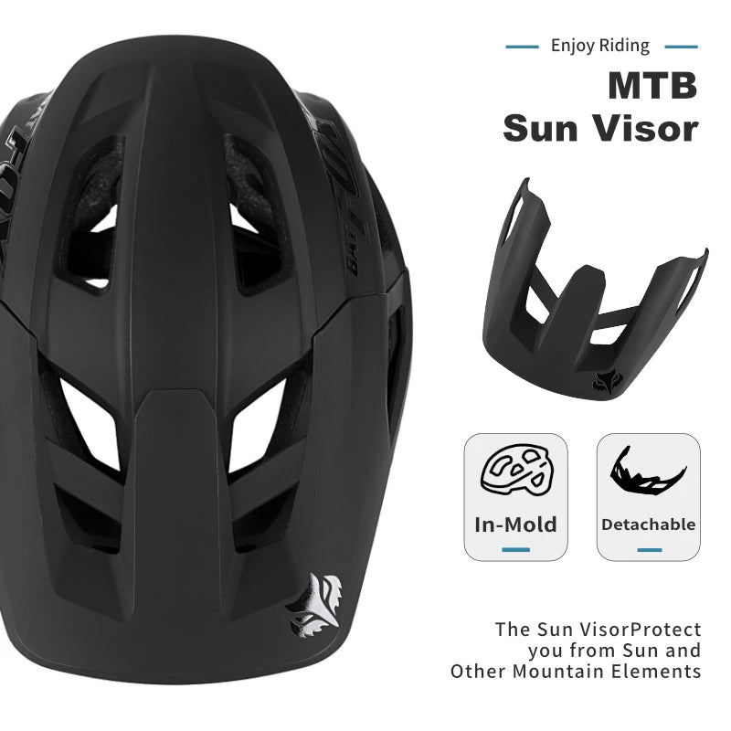 BATFOX Mountain Bike Helmet Can install a sports camera Electric Cycling Gear Safety Cap Men Women bat fox MTB Bicycle Helmets