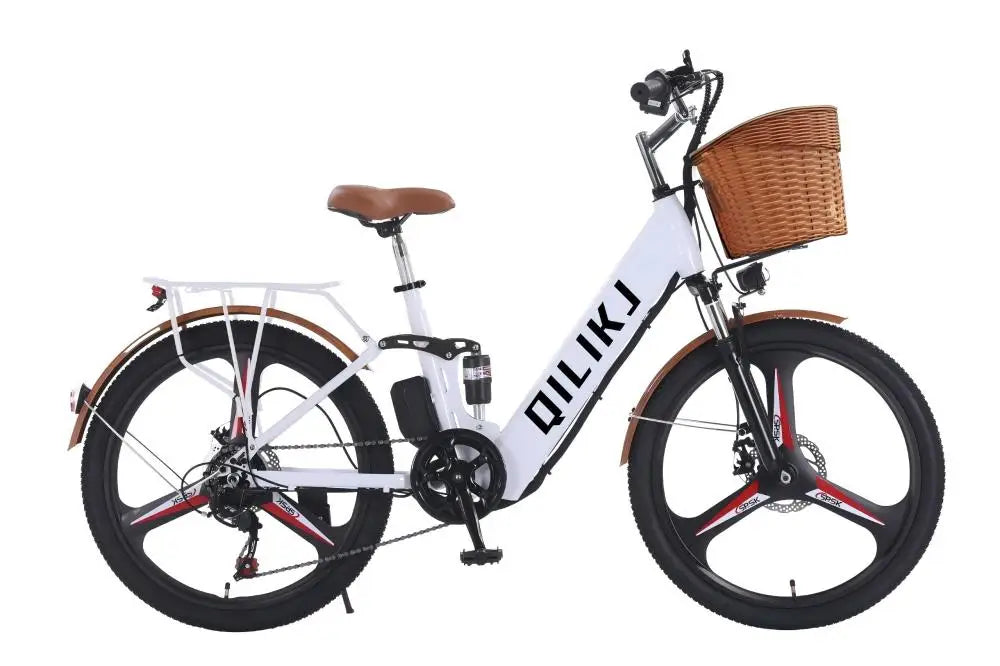 Electric EBIKE City Bike Rear Hub Motor High-Carbon Steel 7-Speed 350W Brushless Pedal-Assist Lithium Battery 60 km 25km/h