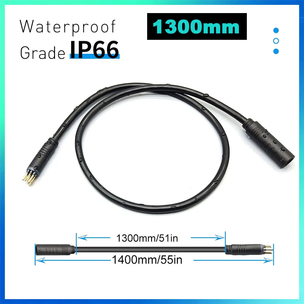Julet Electric Bicycle Wheel Hub Motor Cable Extension Line 9-Pin Conversion Line Waterproof Connector Ebike Parts Cable
