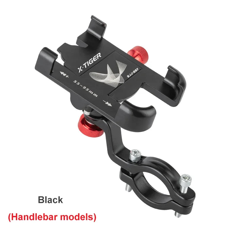 X-TIGER Alloy Bicycle Phone Holder Bike Phone Mount  Anti-slip Bracket Bike Motorcycle Handlebar Clip Stand For All Cell Phone
