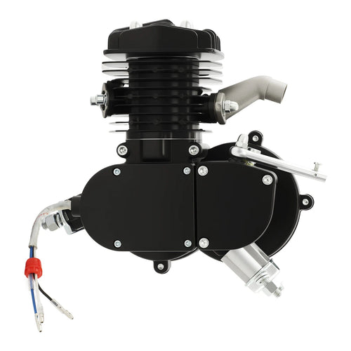 2 Stroke Engine Bicycle Motor Kit 80CC Black Single Cylinder 1.65HP 1.85kW 5500RPM Gas Powered Engine for Bike Motorized Conversion Powerful Fast Riding Save Time Effort Scooter Accessories