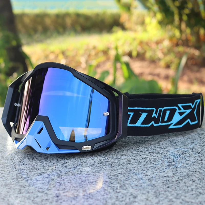 NEW Two-X Motorcycle Bike Goggles Motocross Racing ATV BMX MX Helmet Glasses Motorcross Off Road