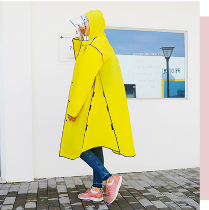 Transparent Electric Bicycle Raincoat for Women