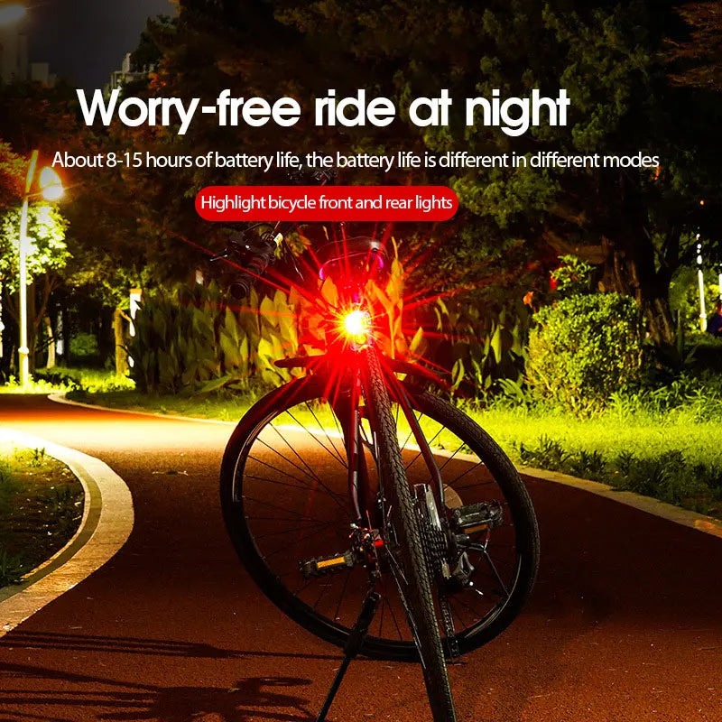 Waterproof Cycling Light Portable Road Bicycle Warning Taillight Aluminum Alloy Bright Headlight Bike Accessories
