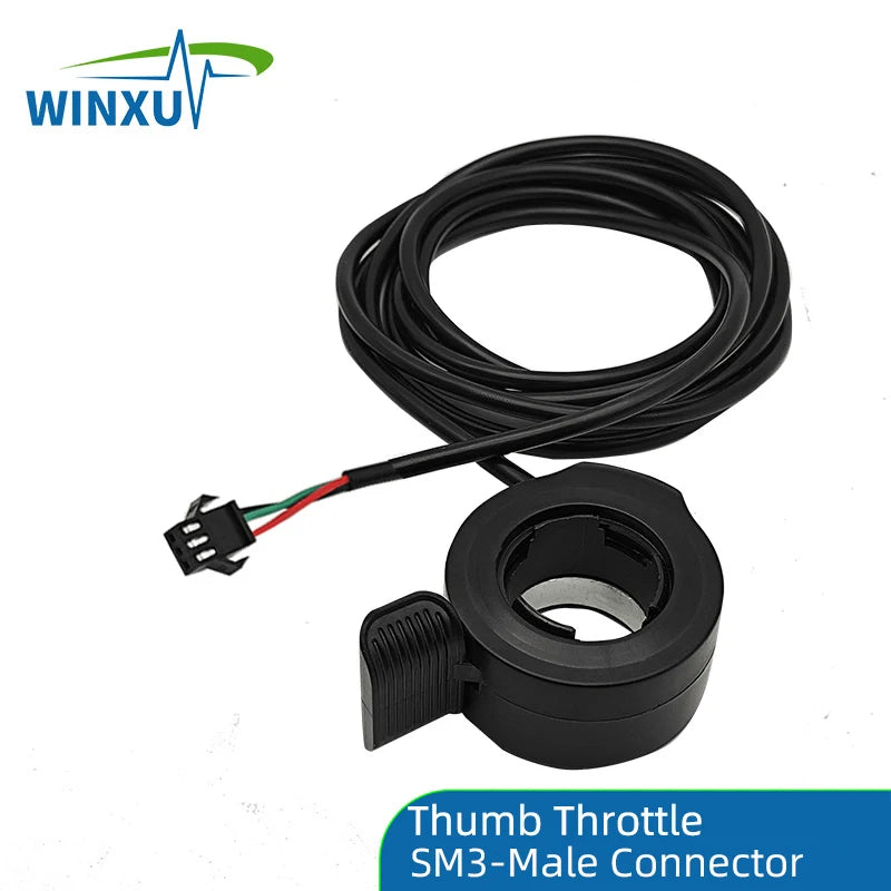 Electric Scooter E-bike Thumb Throttle Left and Right Hand Universal 24-72V Hall Accelerator for Bike Repair Speed Regulator