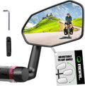 RBRL Bicycle Mirror Extra Large Bike Mirror 360° Adjustable Shatterproof and Durable Bar End Rear View Mirror Bicycle Bicycle Side Mirror for E-Bike (Right)