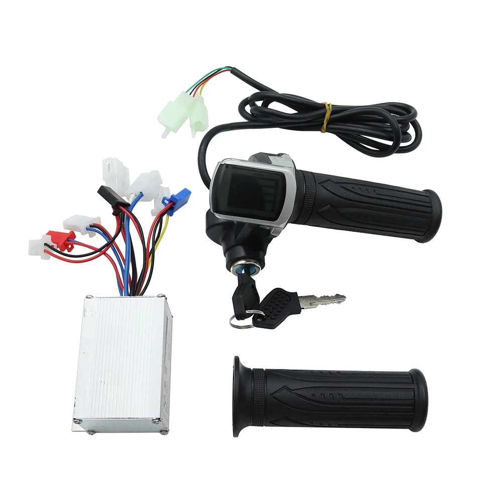 Electric Bike Bicycle Scooter Accessories Motor Brushed Controller & Throttle Twist Grip 24V 36V 48V 250W 350W 500W 1000W