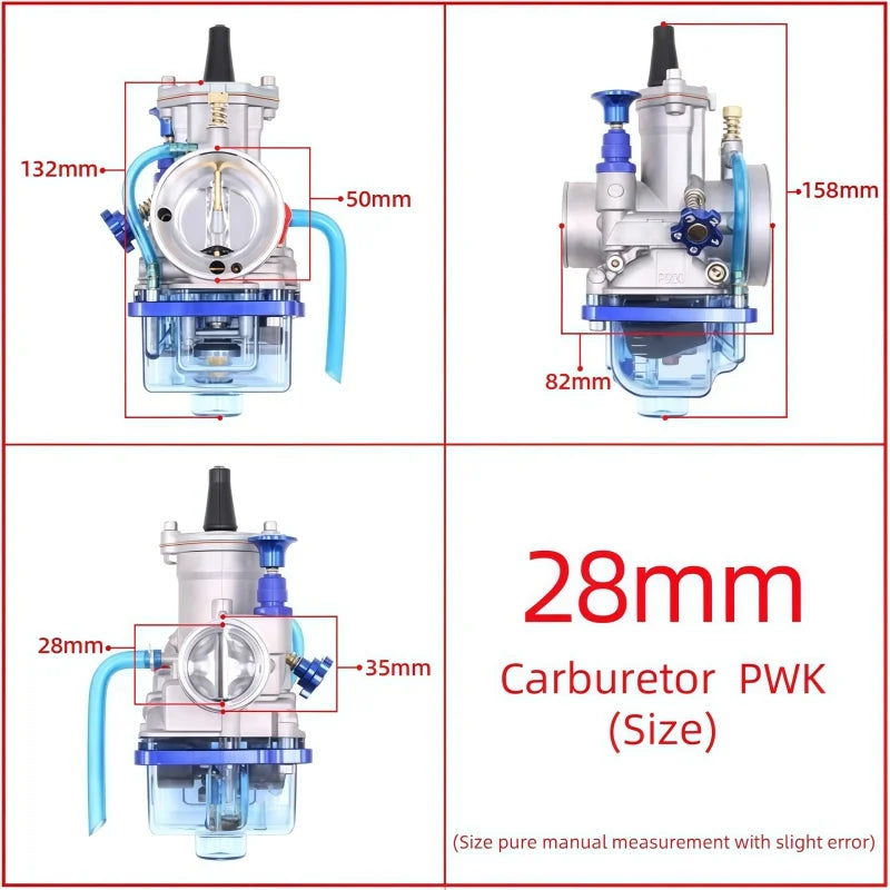 PWK 26-28mm Universal Racing Carburetor for 2T 4T 100cc-125cc Scooter, Motorcycle & ATV
