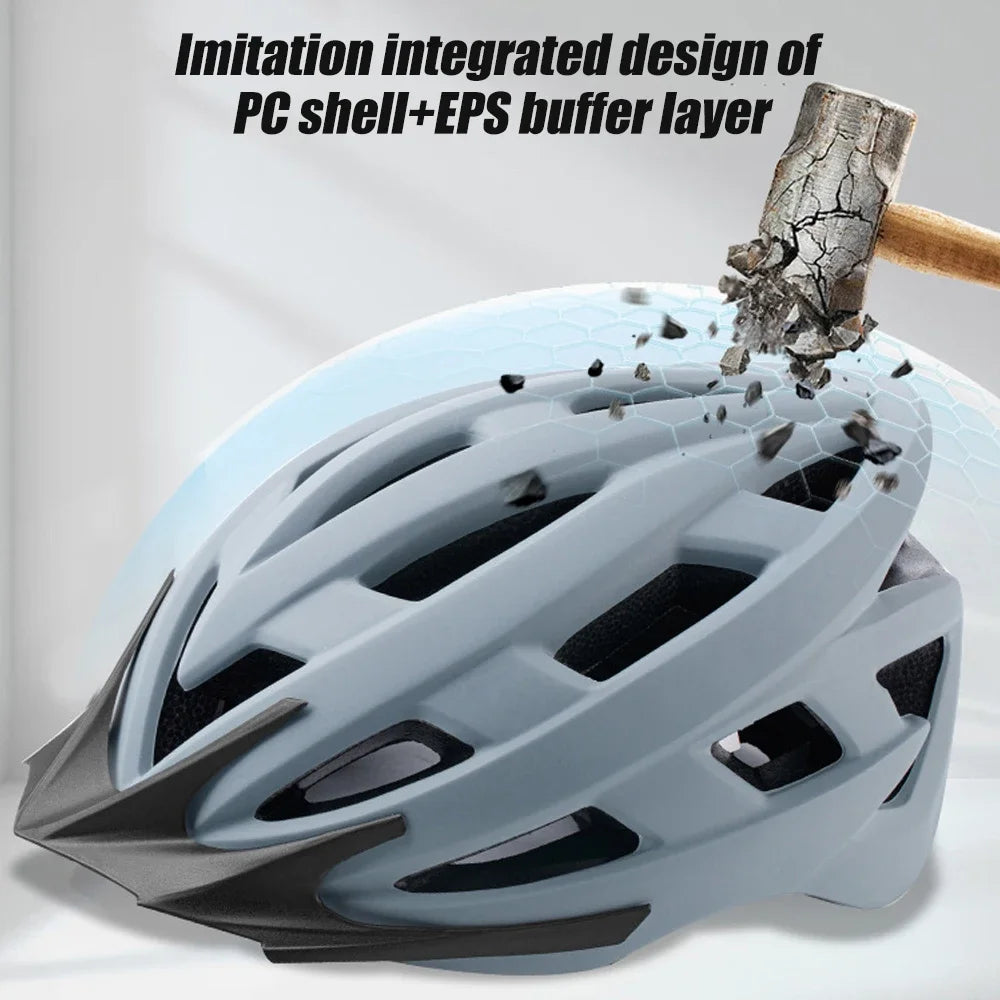Bike Helmet for Adult Men Women with Suggested Fit 58-62cm, Lightweight with Adjustable Side and Chin Strap, Bike Accessories