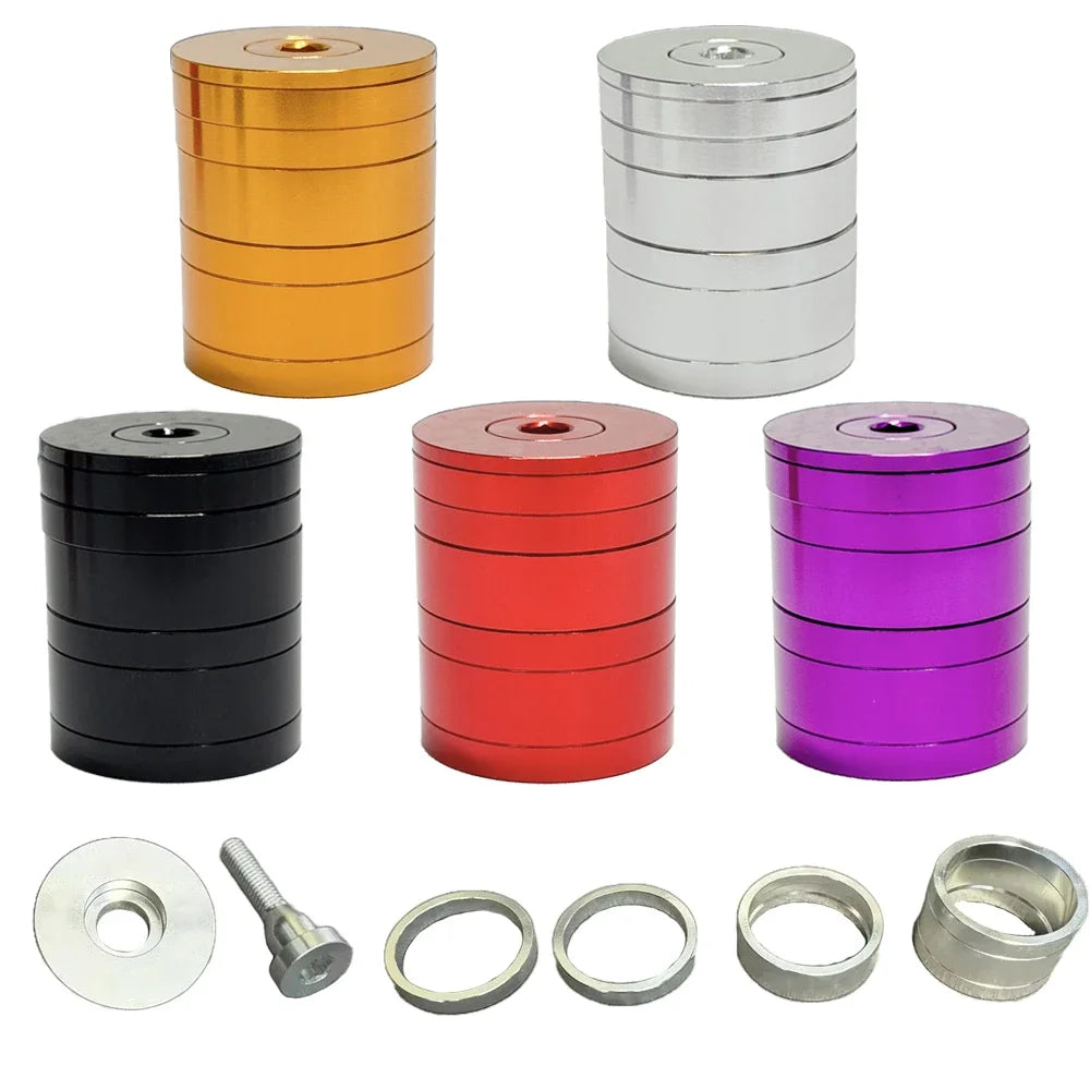 Colorful Bicycle Headset Spacer Alloy Aluminum CNC-Made 5mm/10mm/20mm Top Cap Bolts Bike Parts
