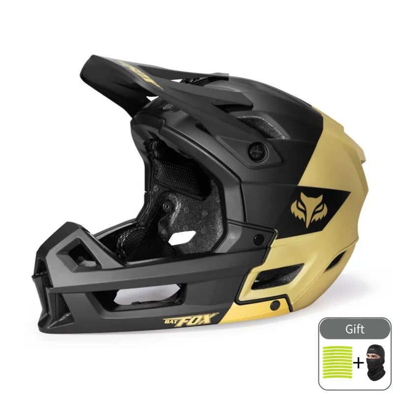 BATFOX Full-Face Enduro Helmet Downhill BMX Full Face Helmet Ultra-Light Airy Safety Certified for Man Women MTB Bike Helmet