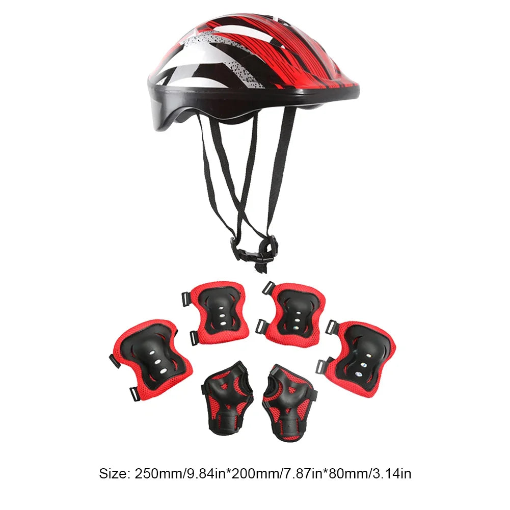 Kids 7-Piece Protective Gear Set — Helmet & Pads for Bike, Skateboard & Skating