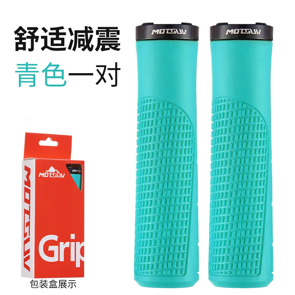 Bike Handlebar Grips Aluminum Single Lock Made of High-Density Rubber Suitable for BMX Mountain Bikes Beach Cruisers Scooters