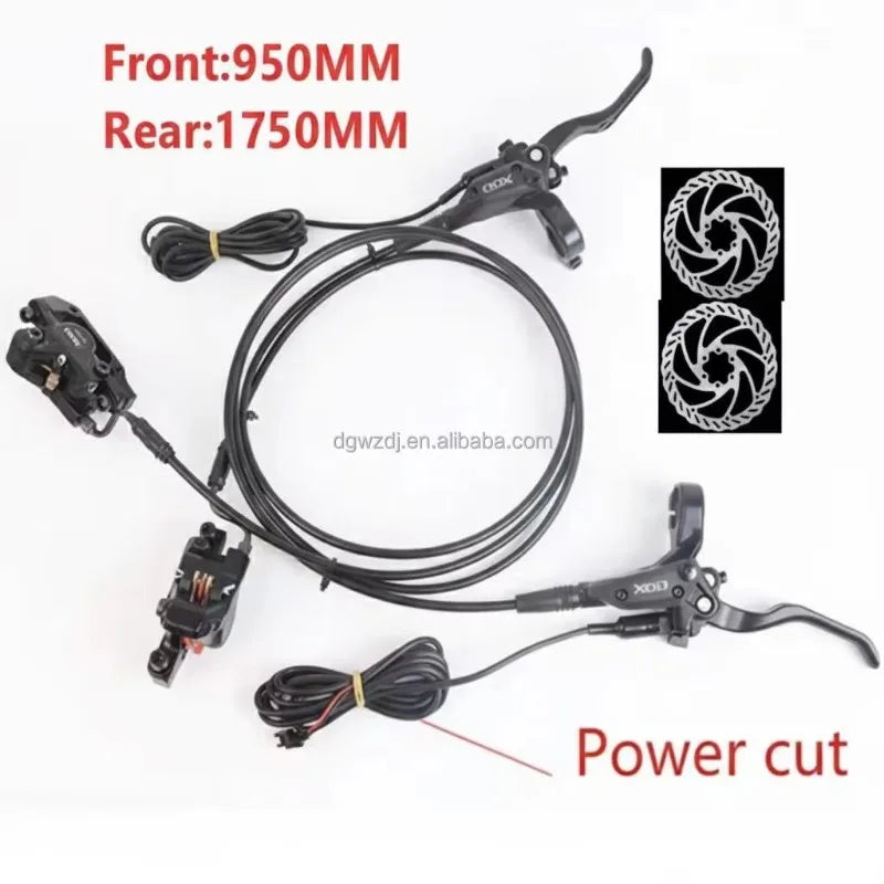 HH Electric Bike Ebike Scooter Snowmobile Motor Conversion Kit Accessories XOD XD-E300 Hydraulic Brakes 160mm Brake Discs