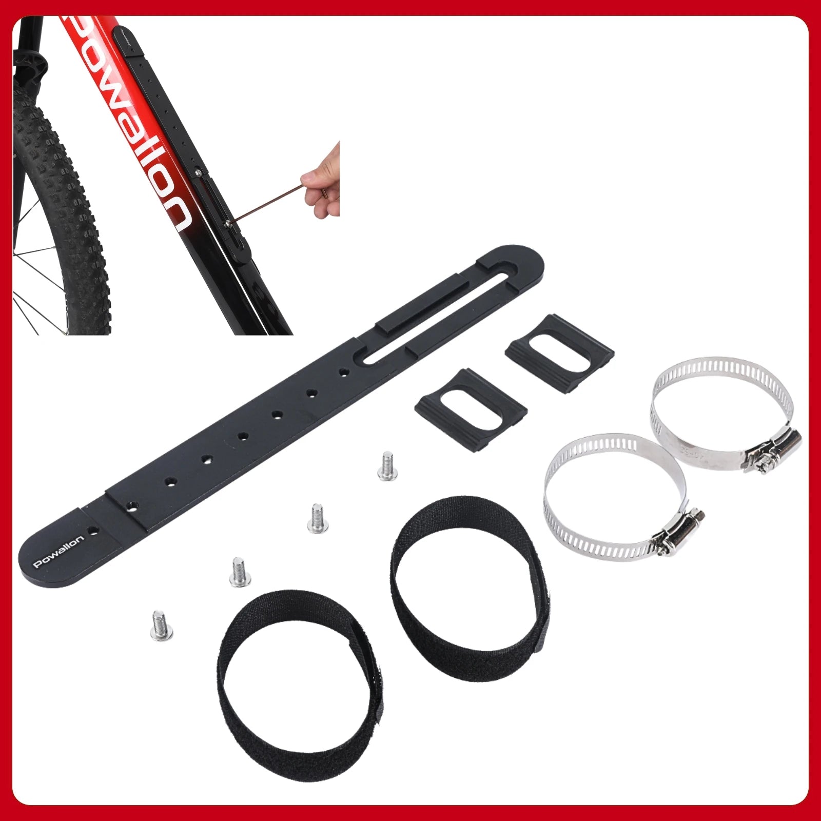 Electric Bike Battery Bracket, Aluminum Alloy E-Bike Battery Box Bracket Mount for Hailong Polly Shark Bicycle Mount Holder