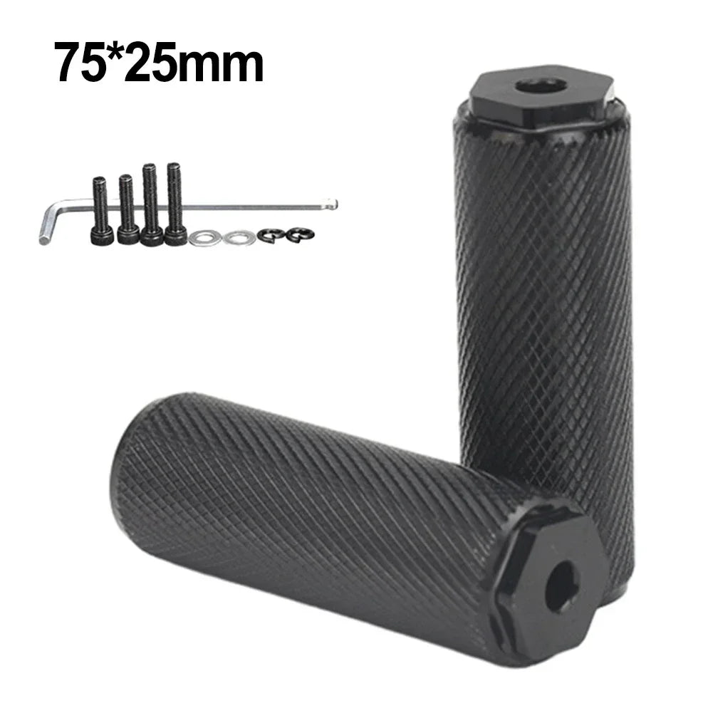 Bike Pedals Axle Foot Rest Pegs ForBMX Folding Bike MTB Bicycle Aluminum Foot Pegs Pedals Rear Axle 5MM Bike Accessories