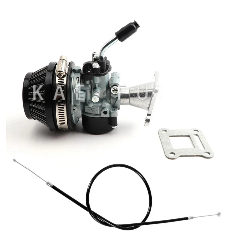 49cc 19mm Performance Carburetor with Air Filter for 2-Stroke 49cc–80cc Mini Pocket Bike