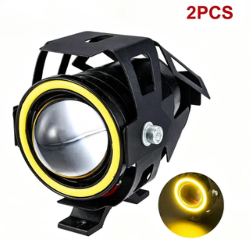 U7 LED Auxiliary Motorcycle Headlight (2PCS) — Universal Fit