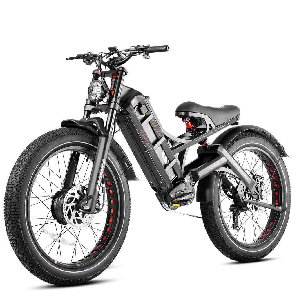 JYF Eahora Dual Motor 52V Lithium Battery Steel Frame Electric City Commuter Bike 250W Rear Pedal Fender City Transportation
