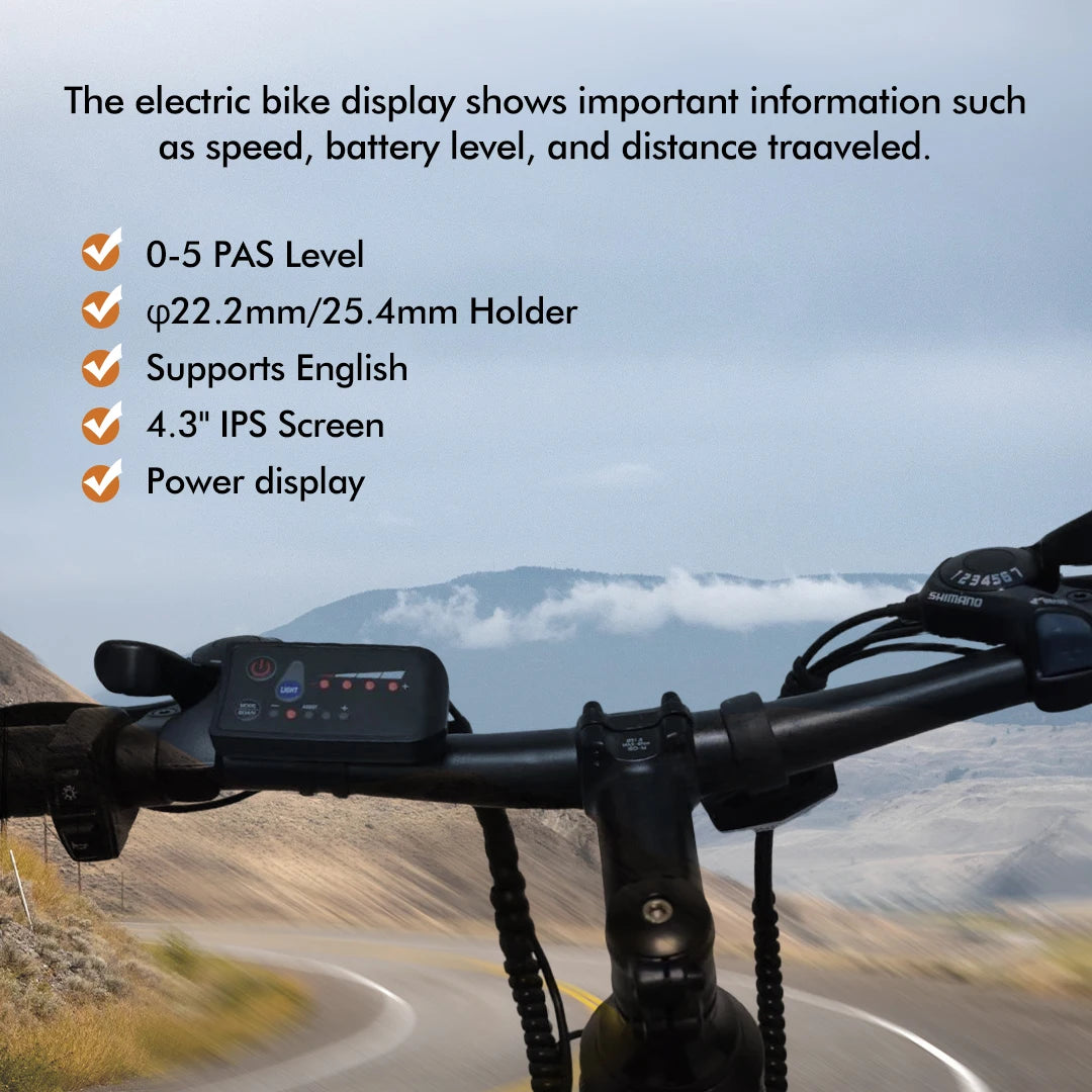 UART2 Electric Bicycle Display LCD LED Display 24V/36V/48V/60V/72V  E Scooter LCD Panel Color Screen for Electric Bike Kit Parts