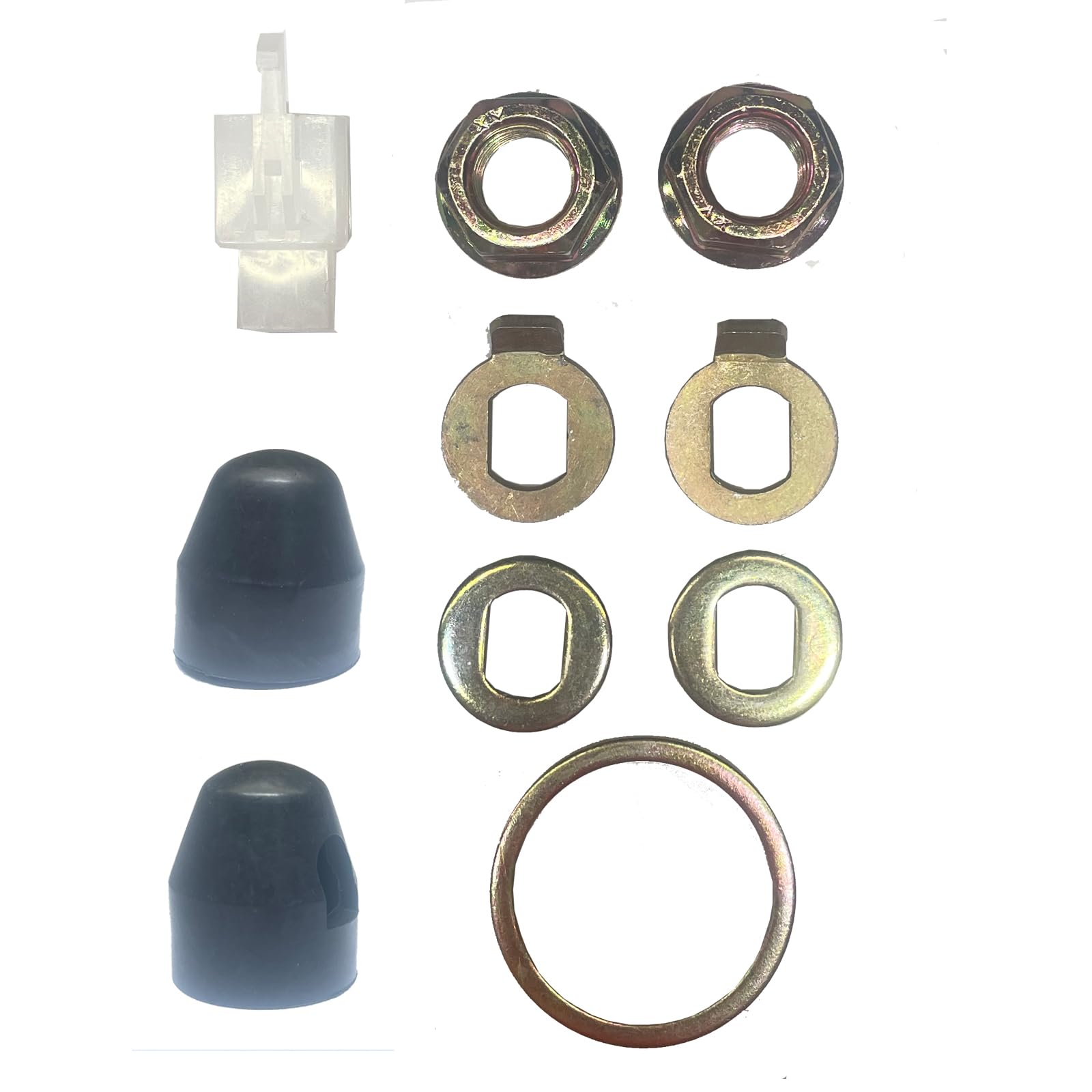 E-Bike Hub Motor Nuts Bike Safety Washers 14mm Shaft Screw Cap Washer/Spacer/Nut Cover Electric Bike Hub Lock (14mm)