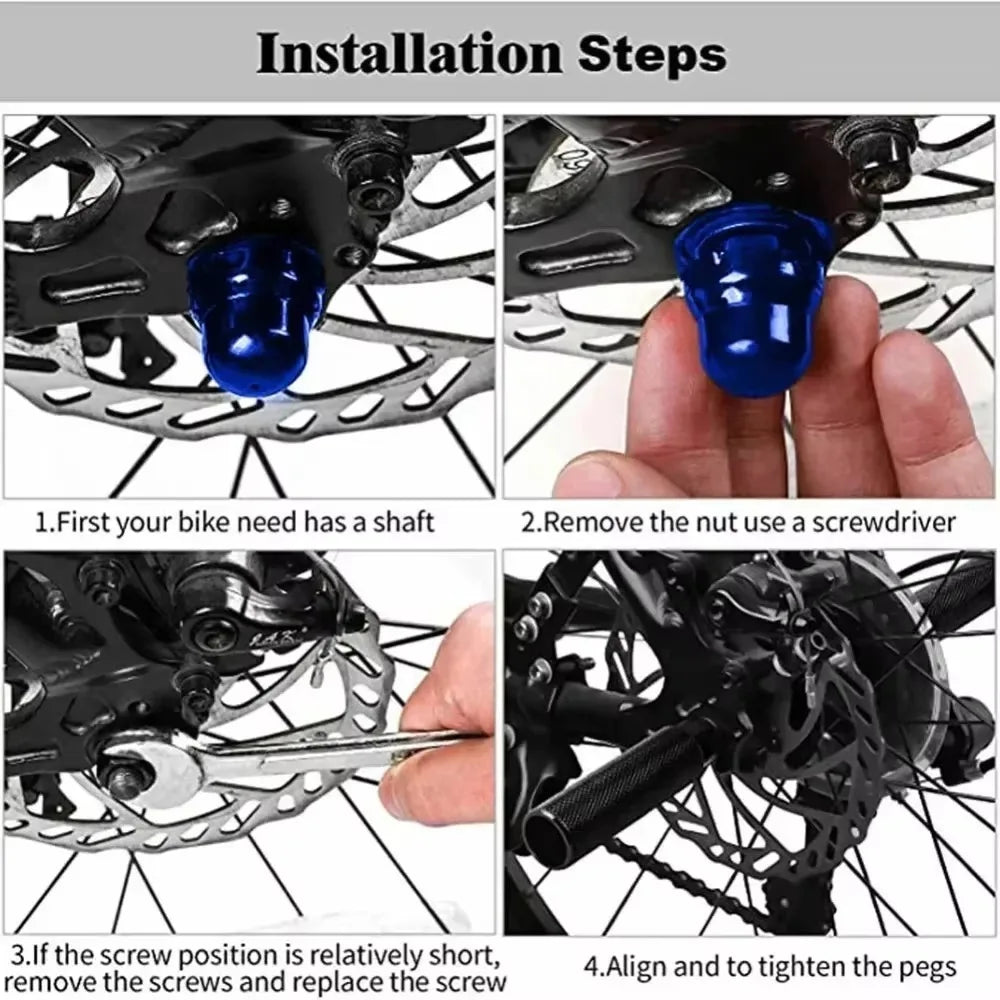 New 2Pcs Durable Anti-Slip Bike Pegs Lightweight Cycling Parts Bike Foot Rest Aluminum Alloy Bicycle Accessories Fit 3/8 Inch