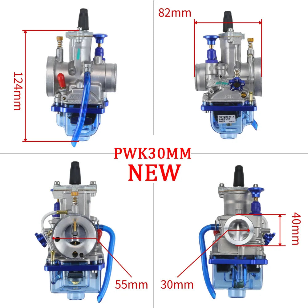 PWK 24-34mm Universal Racing Carburetor with Power Jet for 2T 4T Scooter, ATV & Dirt Bike