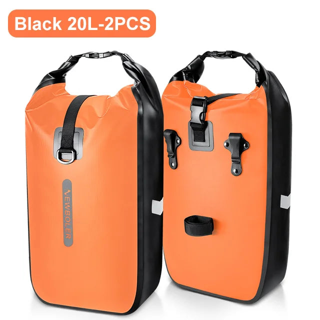NEWBOLER 10L 20L Waterproof Cycling Bicycle Front Fork Bag Quick Release Bike Rear Seat Trunk Bag Bike Bag Bicycle Accessories