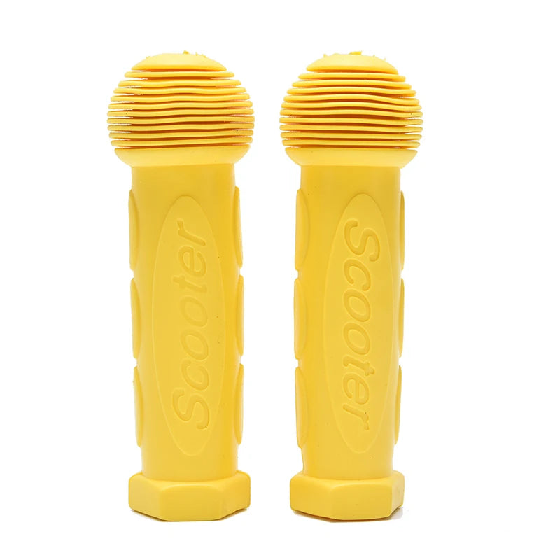 2Pcs Rubber Grip Handle Handlebar Grips Colorful Blue Red Anti-skid Child Children Kids Bike Bicycle Tricycle Skateboard Scooter