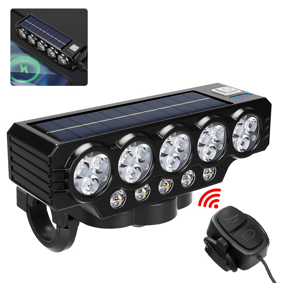 Bright 6 LED Bicycle Headlight Rechargeable Front Light Road Bike Handlebar Flashlight Outdoor Night Riding Cycling Safety Lamp