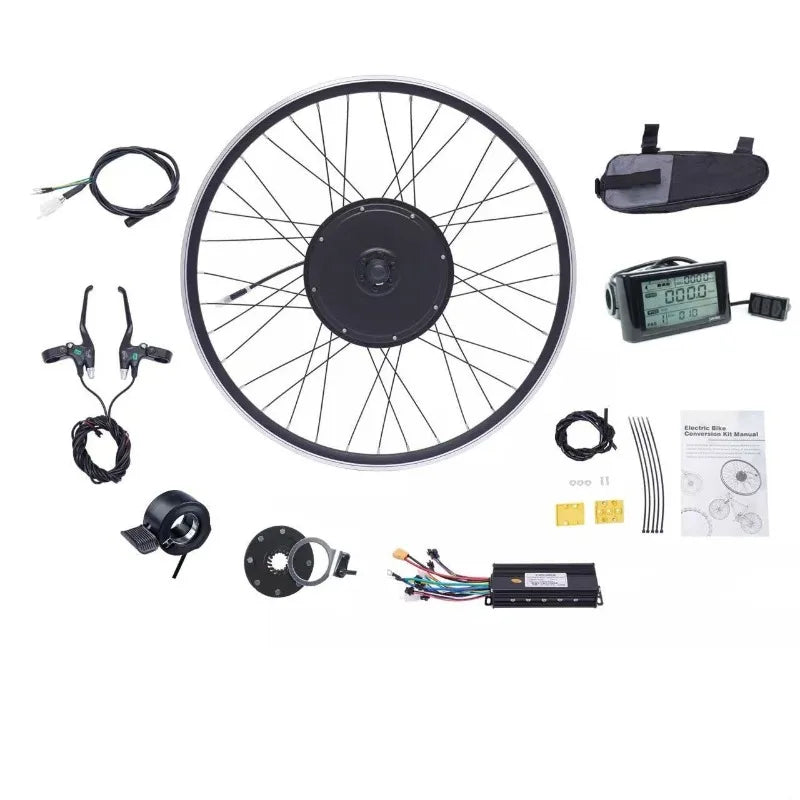 Electric Bike Conversion Kit 1000W 48V 52V 20-29 Inch Rear Hub Motor 135mm Disc Brake for Mountain MTB Hybrid Commuter Bike