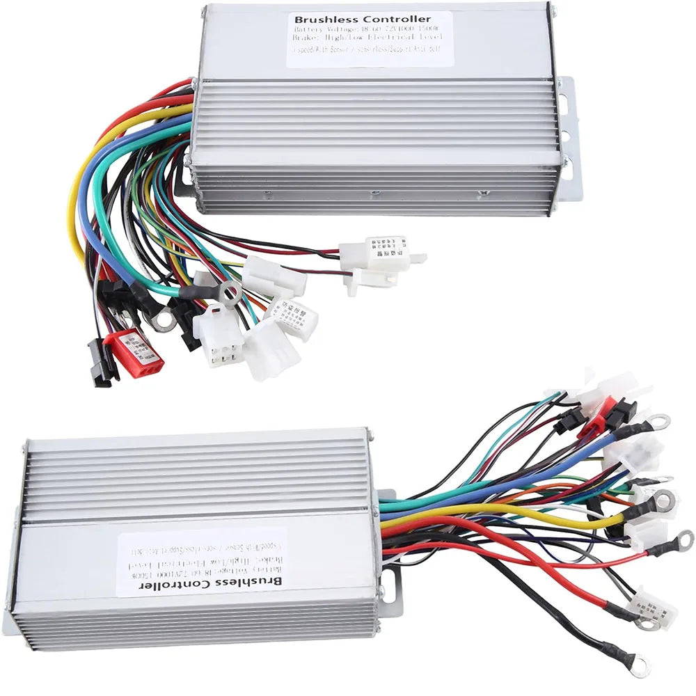 48V 60V 64V 72V 1000W 1500W Electric Controller 12 Tube Dual Mode Brushless Controller Speed Motor for  Scooter Scooter E-Bike