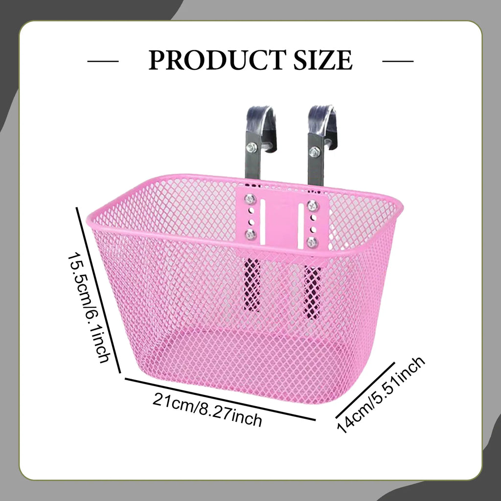 Bike Basket Front Portable Bicycle Storage Baskets Easy to Install Detachable Handlebar Basket for Adults Bicycle Accessories