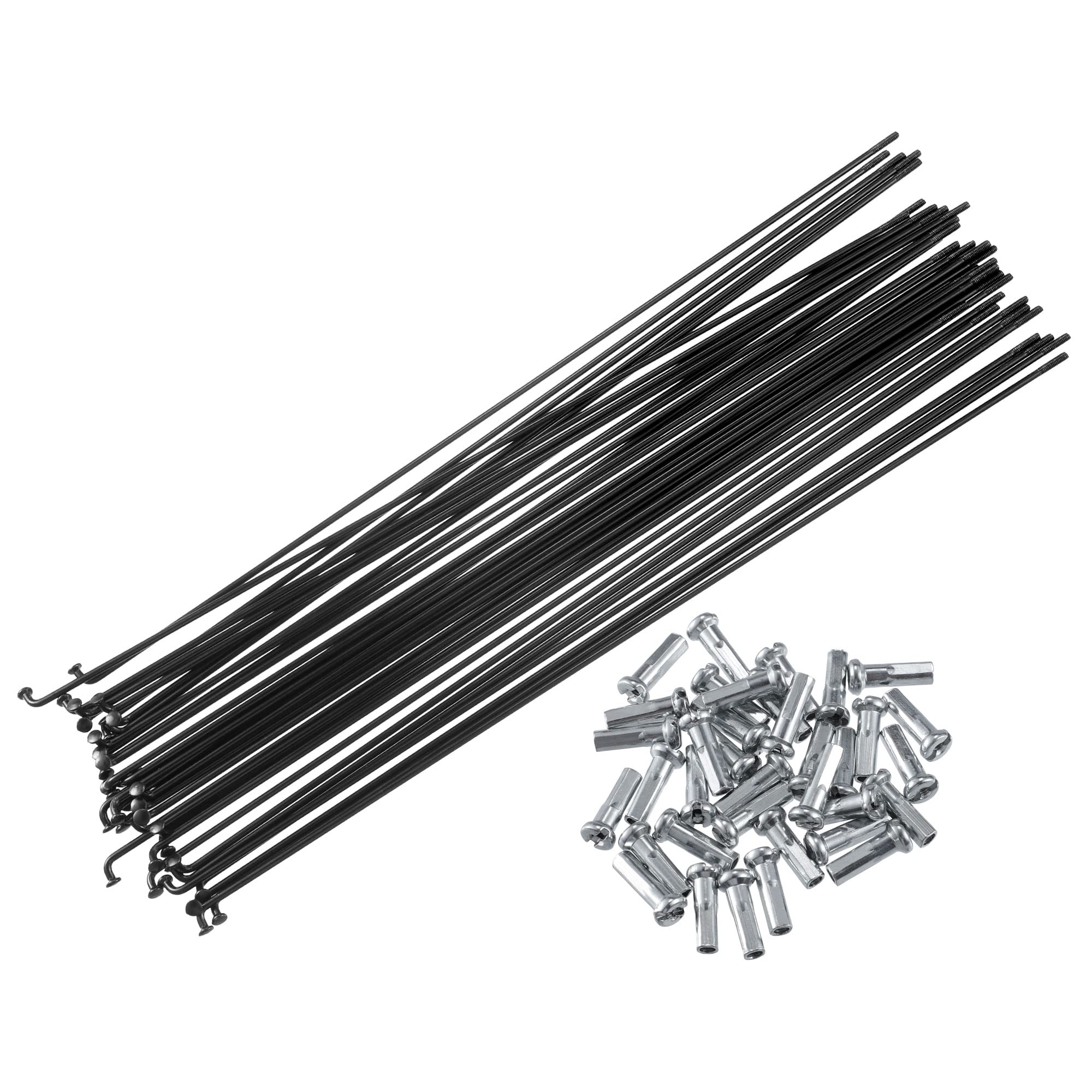 X AUTOHAUX 36 Pcs Bicycle Steel Spokes 14G Bike Spoke 263mm Length with Nipples for Most Bicycle