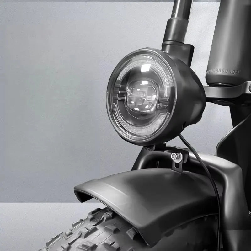 Popu For 1pcs Electric Bicycle Front Spotlight High Running Lights Multi In One Mountain Bike Off-road Bike Front Headlight with