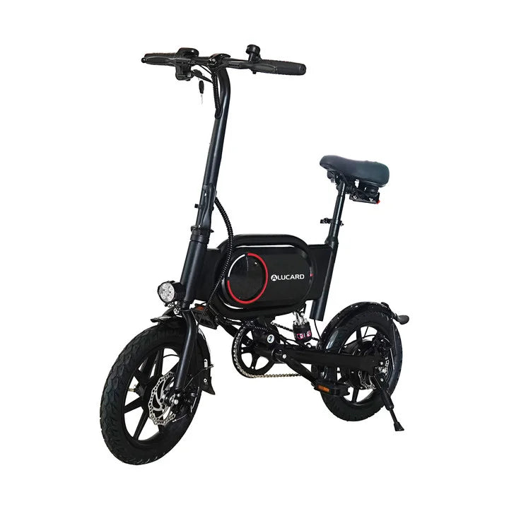 14-Inch Brushless Folding Electric Bike Single Speed Integrated Battery 350W Rear Hub Motor 36V 7.5Ah Lithium Disc Brake
