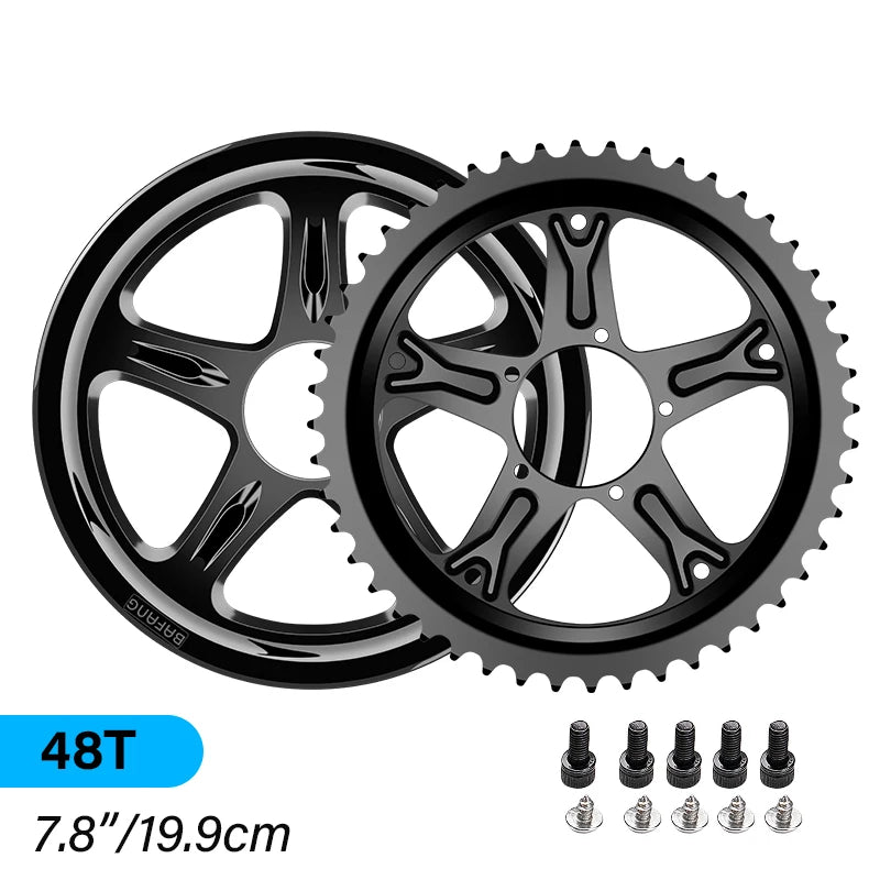 BAFANG Electric Bike Chainwheel BBS01B BBS02B BBSHD Mid Motor Chainring Sprocket 44T 46T 48T 52T EBike Conversion Accessories