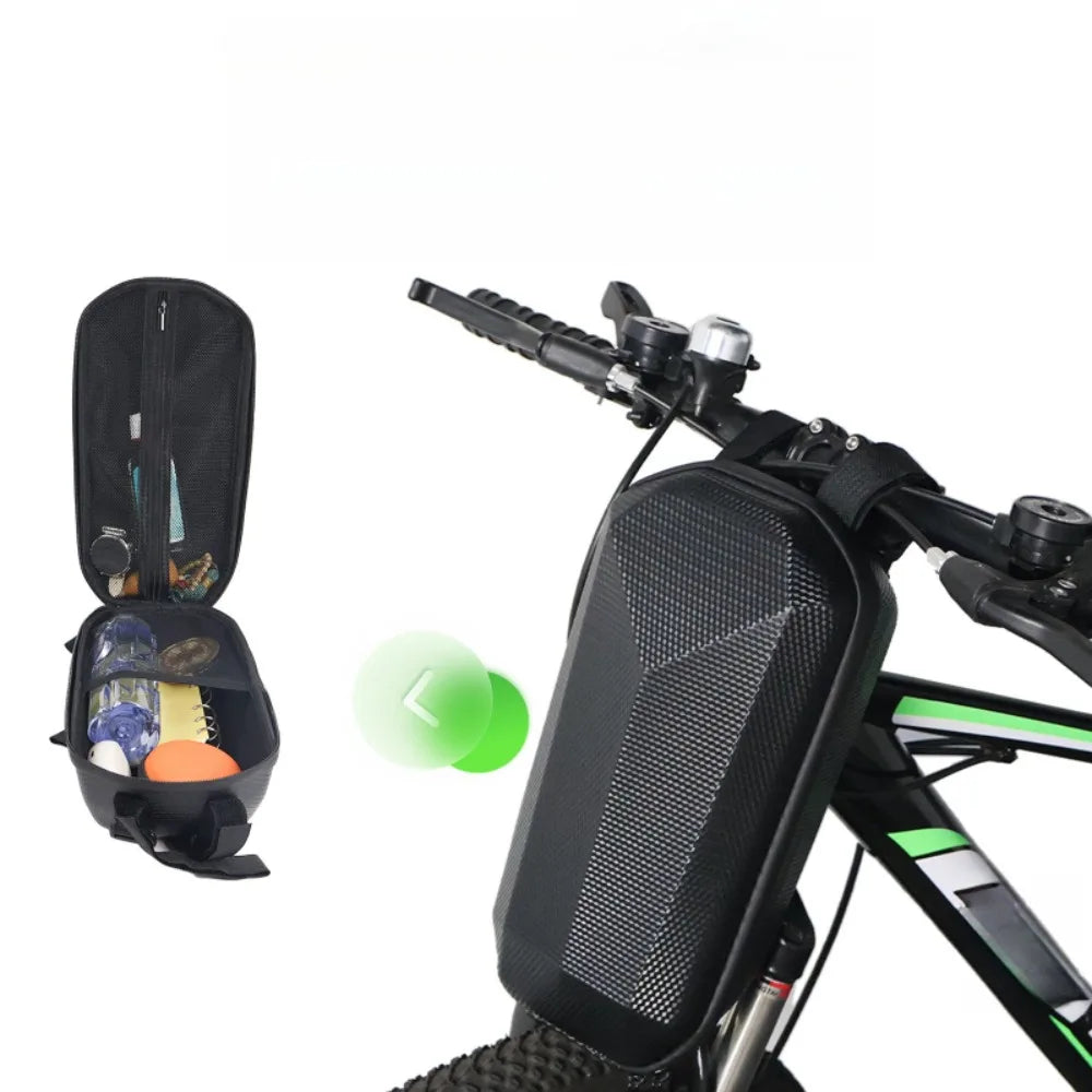 Scooter Bicycle Bag Big Skateboard Waterproof Hard Bag Shell Front Bag Capacity for Electric Cycling Phone Storage Accessories