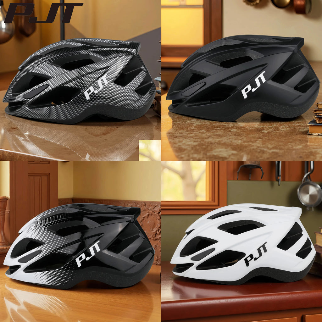 PJT Road Ultralight Cycling Helmet Safety Cap Bicycle Helmet for Women Men Racing Bike Equipments Road MTB Adult Bike Helmets