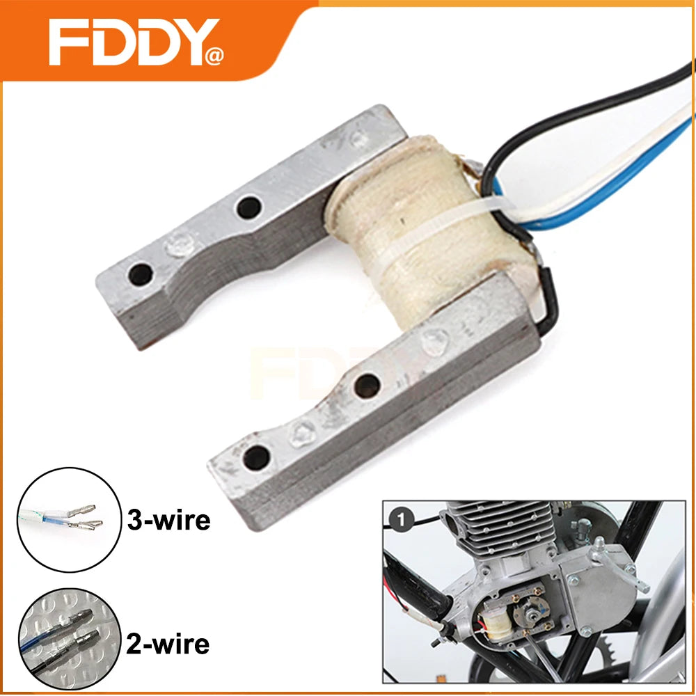 FDDY CDI Ignition Coil Magneto Coil For 49cc 50cc 60cc 66cc 80cc 2-Stroke Engines Motor Motorized Bicycle Bike Parts