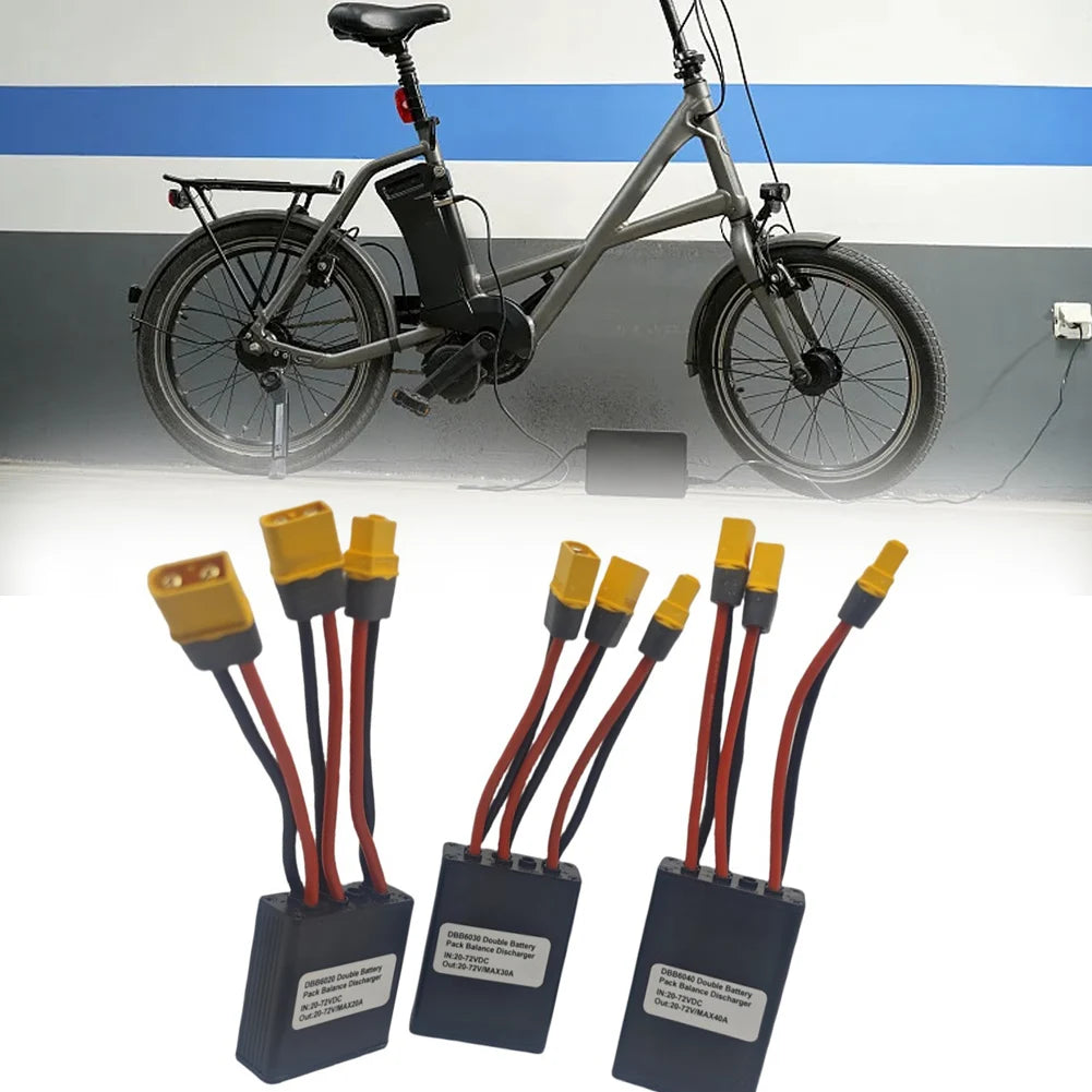 Electric Bike Battery Discharge Converter 20A 30A 40A E-Bike Dual Battery Pack Switch Balancer 24-72Vdc accessories