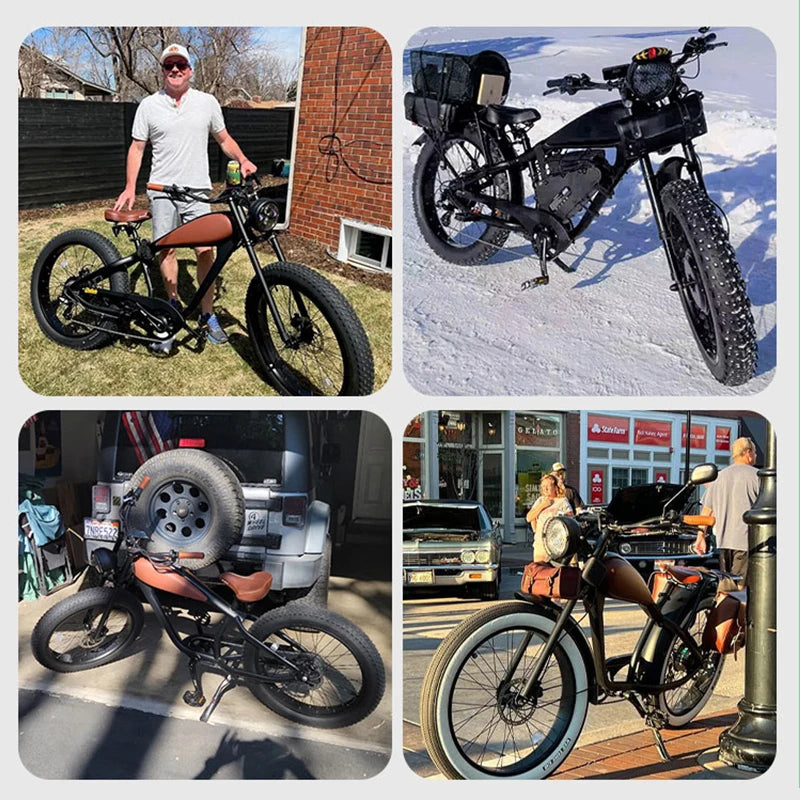 Clrak E Bike 750w 48v Electric Retro Vintage Bike China's Cheap Motorized Fat Mtb Bicycle with Lithium Battery Power Supply