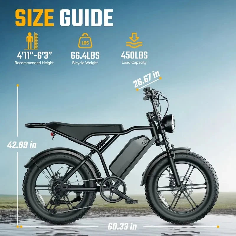 Wholesale Price Electric Bikes 7 Speed 20 Inch Bike V20 PRO E-Bike for Adults Tire Ebike Hybrid Bikes V20 Fatbike