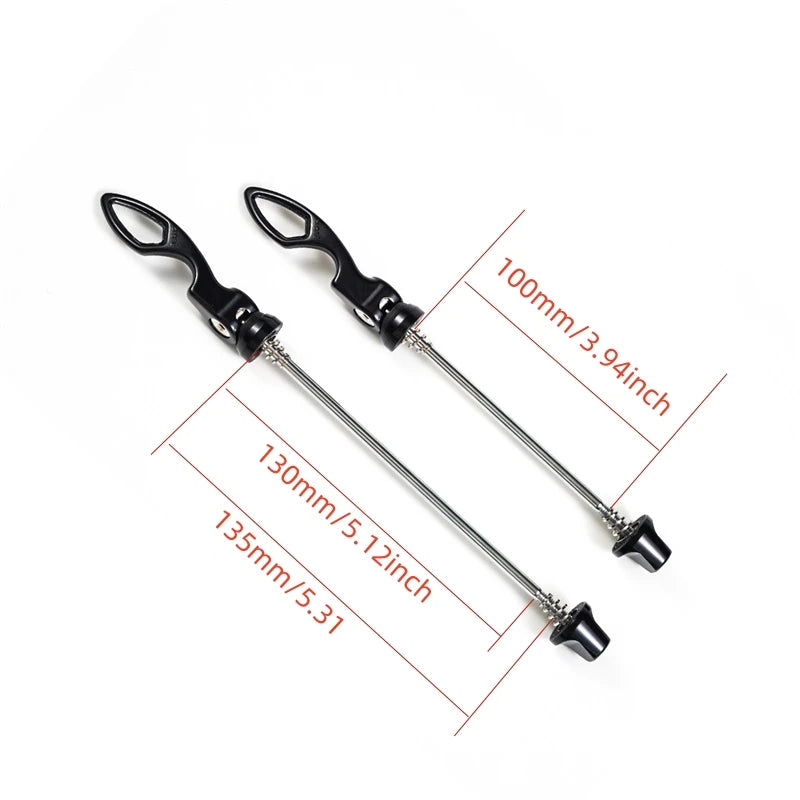CNC Quick Release Skewer Set For Front Rear Hub Wheels QR Aluminum Alloy 100/130/135mm Axles Fits Road MTB Bicycle Parts