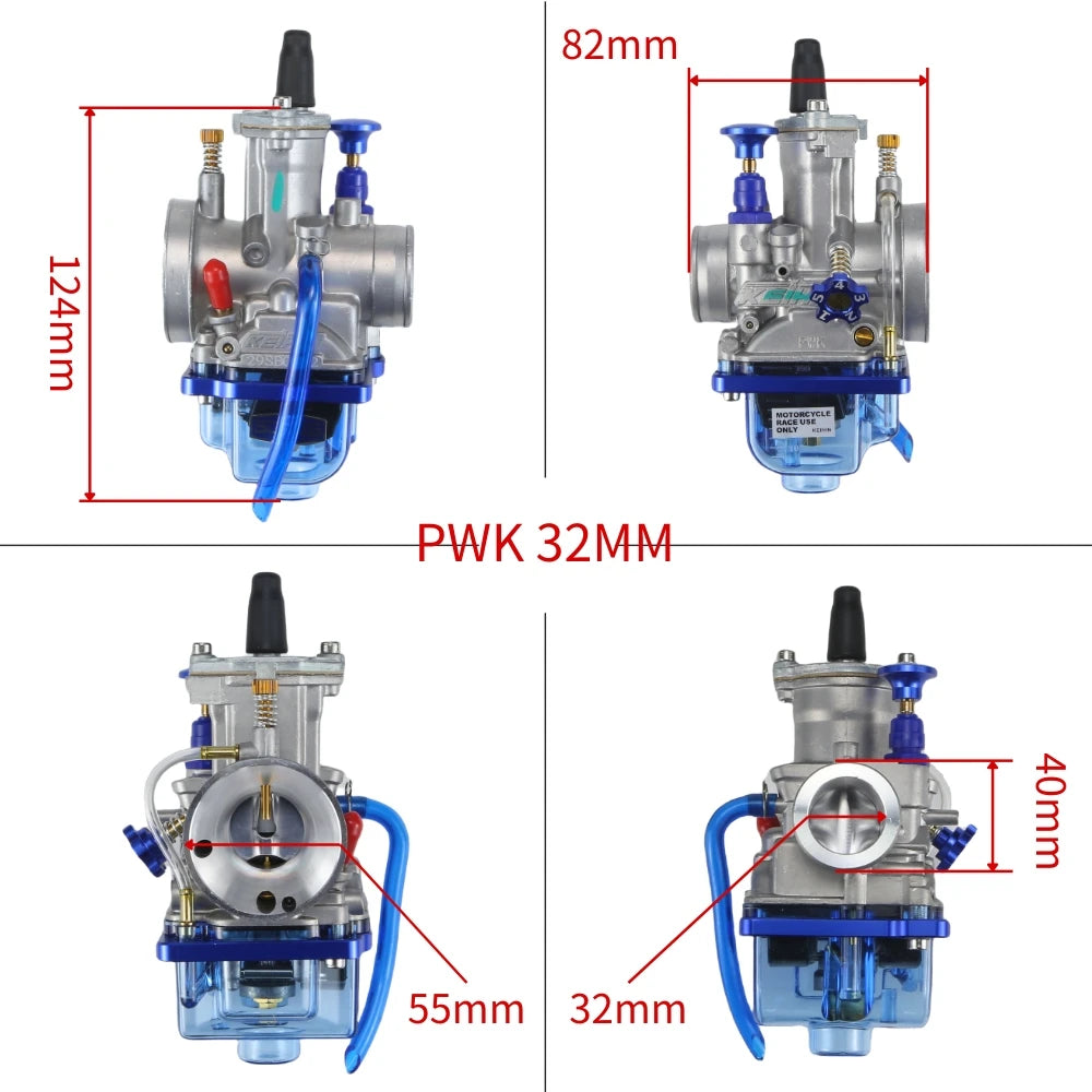 PWK 24-34mm Universal Racing Carburetor with Power Jet for 2T 4T Scooter, ATV & Dirt Bike