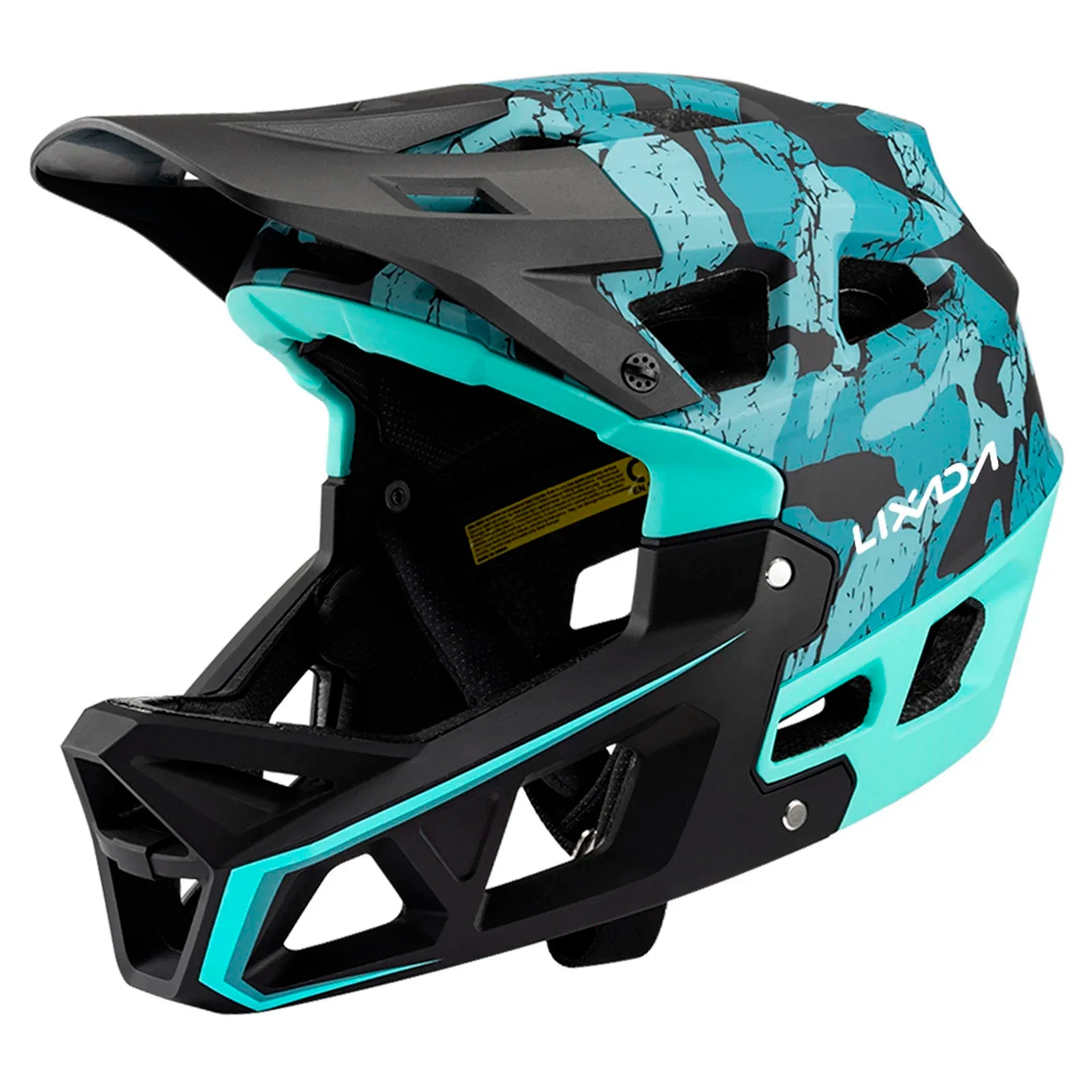 Mountain Bike Safety Cycling Gear Full Face MTB Helmet for Downhill Racing Adults with 31 Vents & Adjustable Visor, Men/Women