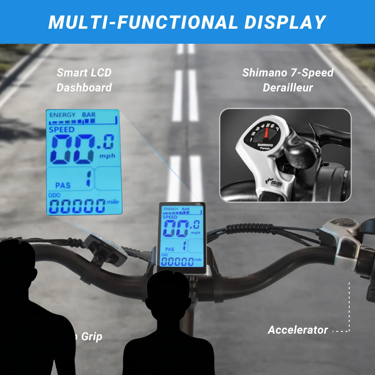 DYU C7 Adult Electric Bicycle 500W Motor 480WH Lithium Battery Electric Bike 7-speed City E bike，Max Speed 20MPH E-BIKE